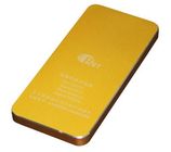 Yellow Universal Portable Power Bank 4000mAh Dual USB With CE / ROSH / FCC Approved