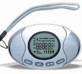 DC 3V, double line LCD, ABS material, alarm clock Step Counter Pedometer