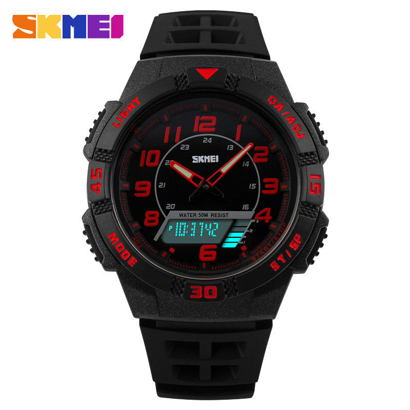 2 Times Zone Analog Digital Wrist Watch With Customize Brand Logo