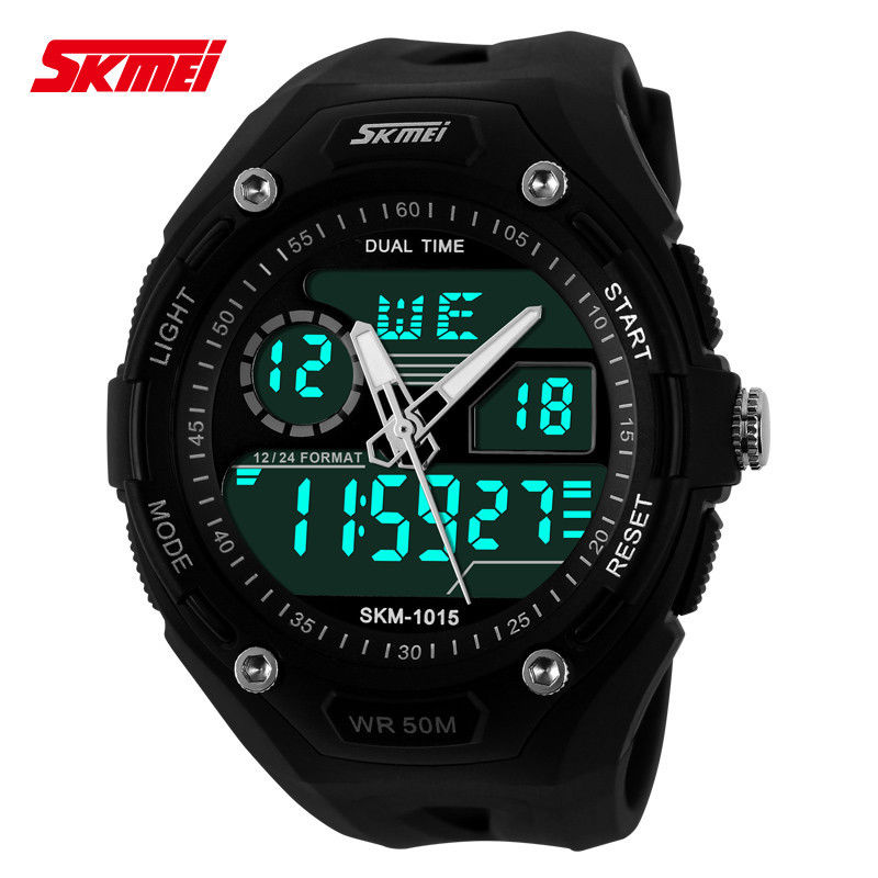 Multi Time Zone Analog Digital Wrist Watch With Japanese Battery