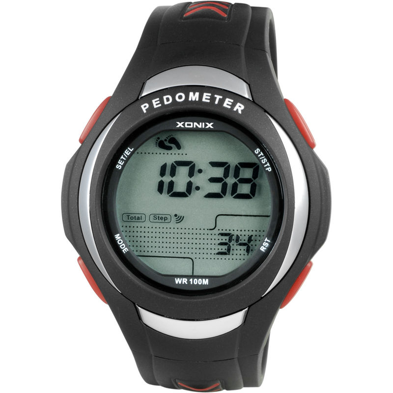 Waterproof Running Digital Calorie Pedometer Watches PU Strap