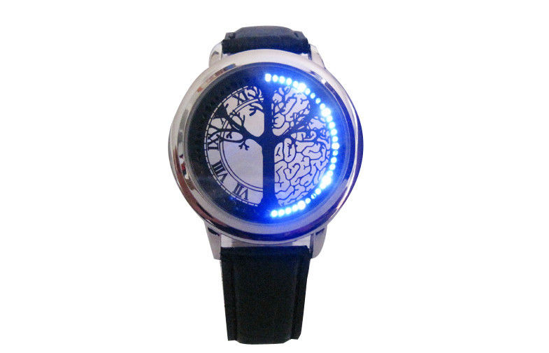 Leather Bracelet LED Digital Wrist Watch Unisex for Swimming , Water Resistant