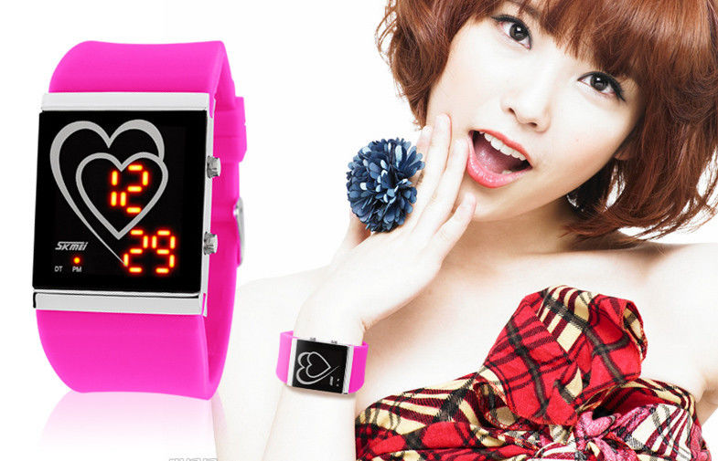 Double-Heart LED Digital Wrist Watch