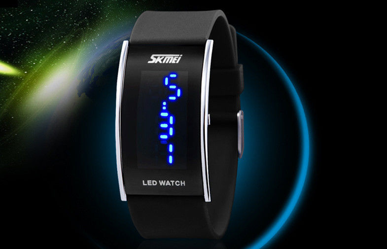 Unisex LED Digital Wrist Watch , Water Resistant Electronic Watch