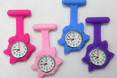 Flower shape Silicone Wristband Watch, spin pocket watch rubber quartz watch