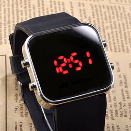 LED Silicone Wristband Watch Black Classic Casual Sport Style Silicone Band