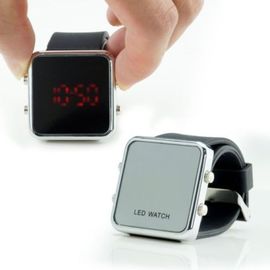 LED Silicone Wristband Watch Black Classic Casual Sport Style Silicone Band