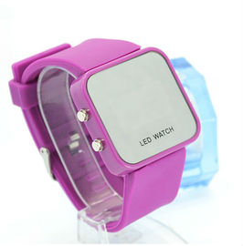 Digital LED Silicone Wristband Watch Sport Style With Mirror Surface