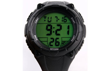 LCD EL Backlight Multifunction Digital Watch 3 ATM Water Resistant