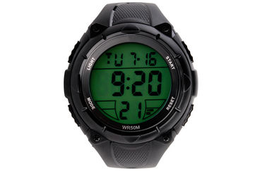 LCD EL Backlight Multifunction Digital Watch 3 ATM Water Resistant