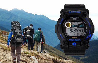 Shock Resistant Multifunction Watch PU Strap With Stop Watch