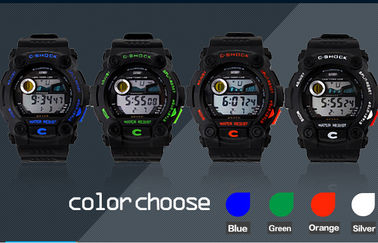 Shock Resistant Multifunction Watch PU Strap With Stop Watch