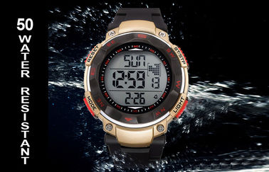 Promotional ABS Band Calendar Wrist Watch Water Resistant Round Digital Watches