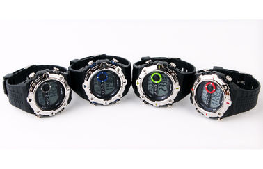 Large Face Digital Watch Hourly Chime PU Electronic Watches For Man