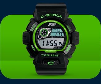 5 ATM Multifunction Digital Watch Water Resistant , LCD Wrist Watch