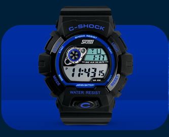 5 ATM Multifunction Digital Watch Water Resistant , LCD Wrist Watch