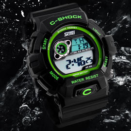 5 ATM Multifunction Digital Watch Water Resistant , LCD Wrist Watch