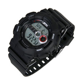 Black Sports Multifunction Digital Watch Alarm Stopwatch Function For Men