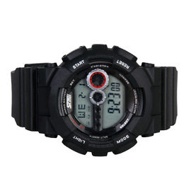 Black Sports Multifunction Digital Watch Alarm Stopwatch Function For Men