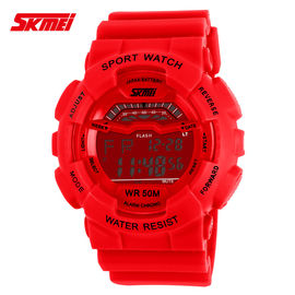 Red Multifunctional plastic Digital Watch sports digital watches dustproof