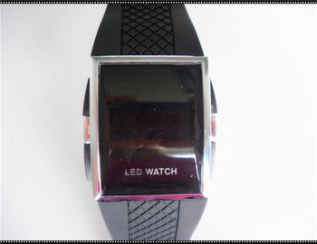 Sports Soft Customized Silicone Wristband Watch , White Strap Watches