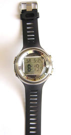 Men PU Buckle Digital Vibrating Alarm Watch Dual Time Electronic Watch