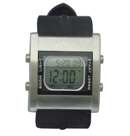 Multifunction Digital Watch Rectangular EL Backlight G-shock Vibration Wristwatch