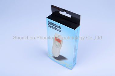 White Digital Wine Alcohol Tester with Semiconductor Oxide Alcohol Sensor