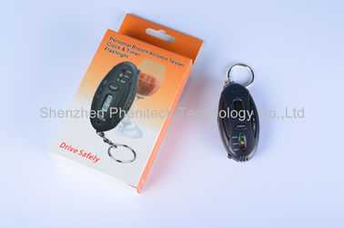 ABS Plastic Keychain Breath Alcohol Tester , digital alcohol detector Quick Response