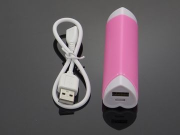 Heart Shape Lipstick USB Portable Power Bank For Iphone / Ipod , Colorful