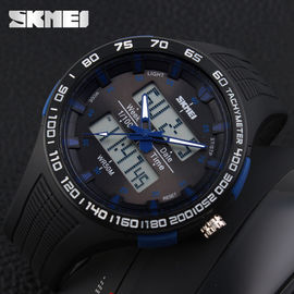 Original  PU Strap 50M Deep Waterproof  Analog Digital Watch For Fitness Sport Lover