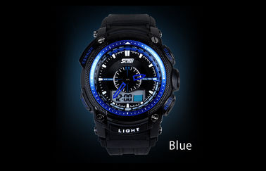 5 ATM Analog Digital Wrist Watch , ABS Case LCD Display Wrist Watches
