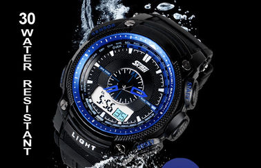 5 ATM Analog Digital Wrist Watch , ABS Case LCD Display Wrist Watches