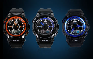 5 ATM Analog Digital Wrist Watch , ABS Case LCD Display Wrist Watches
