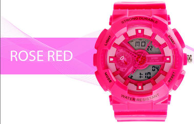 Women Dual Time Sports Watch EL Backlight With Japanese Battery
