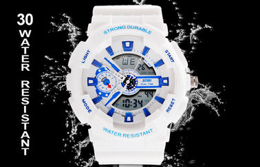 Women Dual Time Sports Watch EL Backlight With Japanese Battery