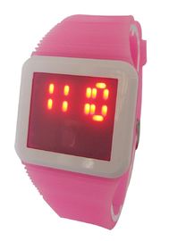 Kid Square LED Digital Wrist Watch Silicone Bands AM PM Watch For Gift