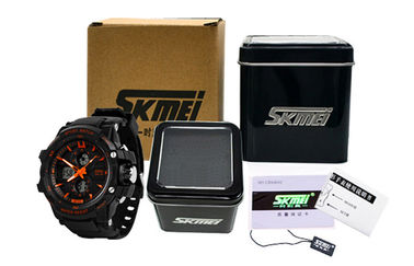 OEM Man Dual Time Zone Analog Digital Wrist Watch With Hourly Chime
