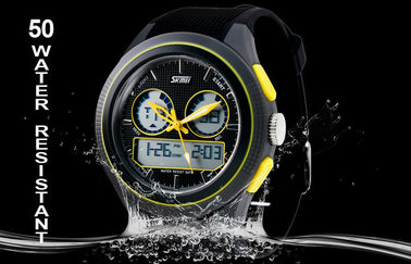 Lady Round Multifunction Analog Digital Wrist Watch With Hourly Chime