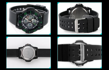 Leisure Unisex EL Backlight 5 ATM Analog Digital Wrist Watch With Rotating Bezel