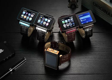 Wireless Bluetooth Smart Watch Phone Manufacturer Metal Casing Leather Strap