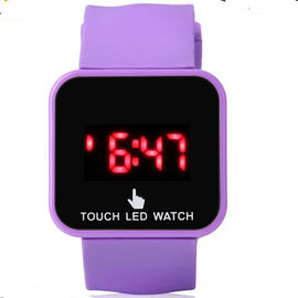 Purple LED Digital Wrist Watch For Girl Plastic Case + Silicone Wristband OEM ODM