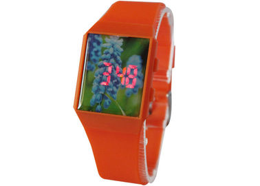 Large Face Led Digital Japan Movt Quartz Wrist Watch TPU Strap , Stainless Steel Back