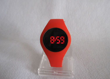 Red Trendy Cool Silicone Touch Screen Digital Wrist Watches For Women