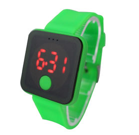 Custom Colorful LED Digital Wrist Watch With Soft Strap , Lithium Battery