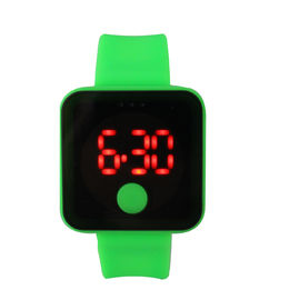 Custom Colorful LED Digital Wrist Watch With Soft Strap , Lithium Battery