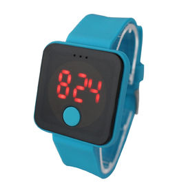 Custom Colorful LED Digital Wrist Watch With Soft Strap , Lithium Battery