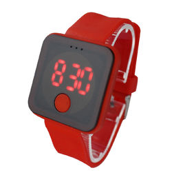 Custom Colorful LED Digital Wrist Watch With Soft Strap , Lithium Battery