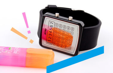 EL Backlight LED Digital Watch , Calculator Dial Mirror Watches