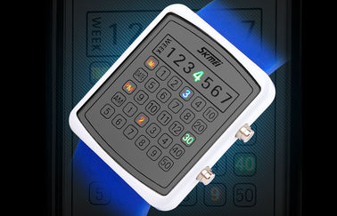 EL Backlight LED Digital Watch , Calculator Dial Mirror Watches